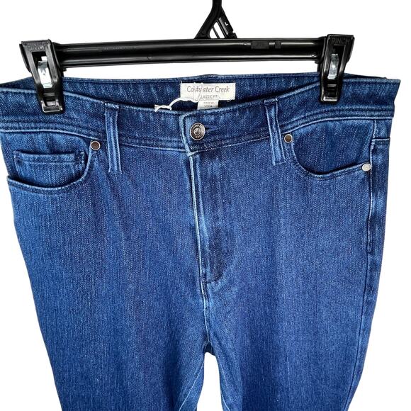 Coldwater Creek Classic Fit Jeans Stretchy High Rise Denim Size 8 Dark Wash - Picture 3 of 9